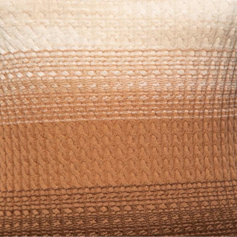 Missoni Women’s Knitted Braided Wool Pullover Cream Brown Ombré Top Sweater - Picture 12 of 15